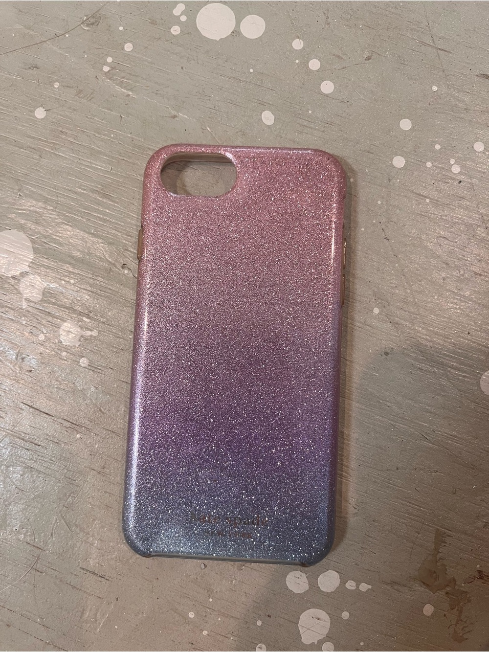 kate spade Glitter Ombre Phone Case in Pink and Purple- IPhone SE Case